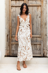 Maxikleid „In Wonderland“ in Braun
