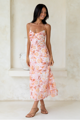 Maxikleid „Bed Of Roses“ in Pink