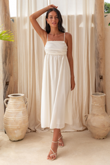 Traumlandschaften Midikleid Weiß