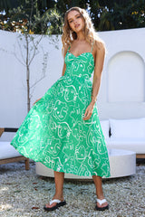My Feelings Midi-Kleid Grün