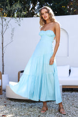Ruhiges und gesammeltes Maxikleid Blau