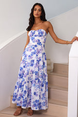 Maxikleid Among The Branches Blau