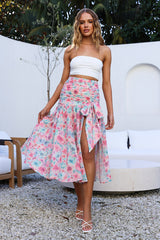HELLO MOLLY Picknick im Sommer Maxirock Rosa