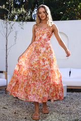 Tell Me Everything Maxi-Kleid Orange