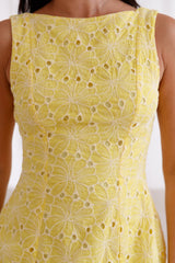 Wunderschönes-Moment-Minikleid Gelb