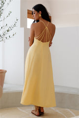 She's Captivating Midikleid Gelb