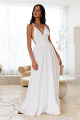 Crystal Clarity Maxikleid Weiß