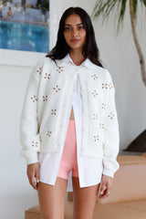 Cove Morning Strickjacke Weiß