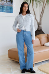 Winter Bliss Strickjacke Grau