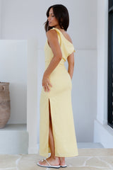 Maxikleid aus Leinen "Arctic Allure" Zitrone