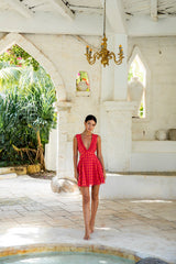 FORTUNATE ONE Sonnenuntergangs-Picknick-Minikleid Pink