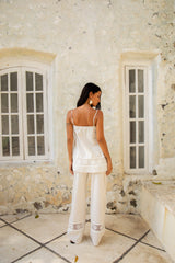 Coastal Tour Leinenhose Beige