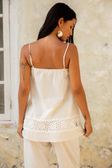 Coastal Tour Leinenhose Beige