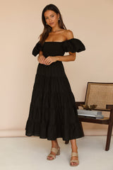 Adela Maxikleid Schwarz