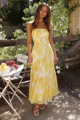 Wishful Trägerloses Maxikleid Gelb