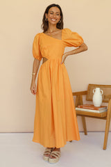 Ockerfarbenes Maxikleid Orange