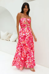 Maxikleid "Enrichment Halter" in Pink
