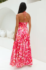 Maxikleid "Enrichment Halter" in Pink