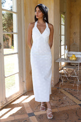 Thalassa Neckholder-Midikleid Weiß