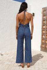 Dirt Bike Halter Top Jeansstoff