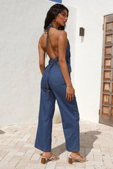 Dirt Bike Halter Top Jeansstoff