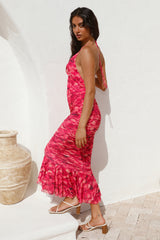 Feeling Joy Midikleid Rot