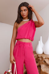 Tropical Dreamscape Crop Top Rosa
