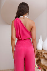 Tropical Dreamscape Crop Top Rosa