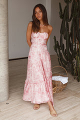 Essence Trägerloses Maxikleid Rosa