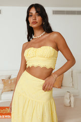 Enjoy Daylight Cropped Top Gelb