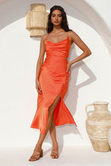 Mystery Lady Midikleid Orange