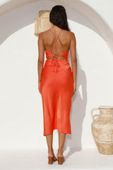 Mystery Lady Midikleid Orange