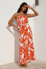 Maxikleid Sternenhimmel Orange