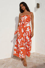 Maxikleid Sternenhimmel Orange