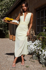 Maxikleid "Late Night" Gelb