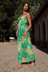 Maxikleid Pfingstrose Grün