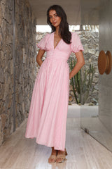 Maxikleid „Busy Bee“ – Pink