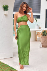 Mitternacht Anziehungskraft Crop Top Grün