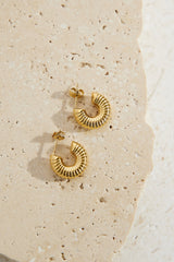 18 Karat vergoldete Creolen "Spring Into Step" Gold