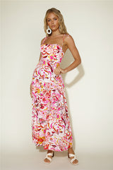 Abendessen-Date Maxikleid Blumenmuster