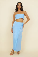 The Right Place Crop Top Blau