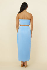 The Right Place Crop Top Blau