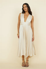 Florentina Midikleid Champagner