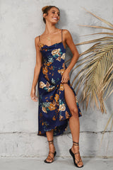 Maxikleid "Weltreise" Navy