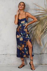 Maxikleid "Weltreise" Navy