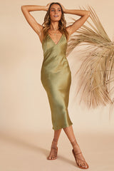 Amaryllis Midikleid Grün