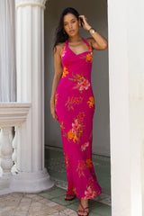 Trägerloses Maxi-Kleid „Starlit Island“ in Pink