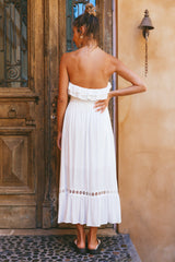 Santa Elena Midi-Kleid Weiß