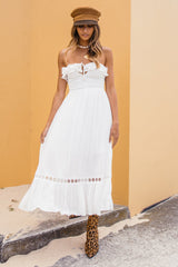 Santa Elena Midi-Kleid Weiß