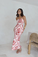 Minimale Maxi Skirt Red